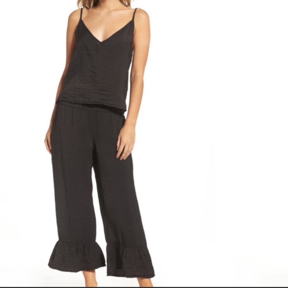 NEW LACAUSA Black Pajama Set Lightweight XS